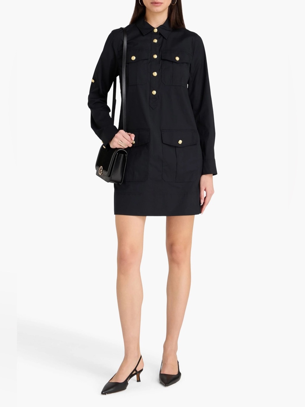Veronica Beard Cotton-Blend Mini Shirt Dress Size 00